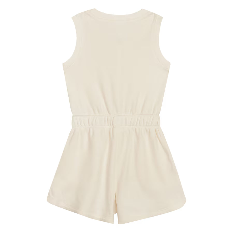 Girls Preschool Chicago Cubs Cream Girl Power Tank Romper