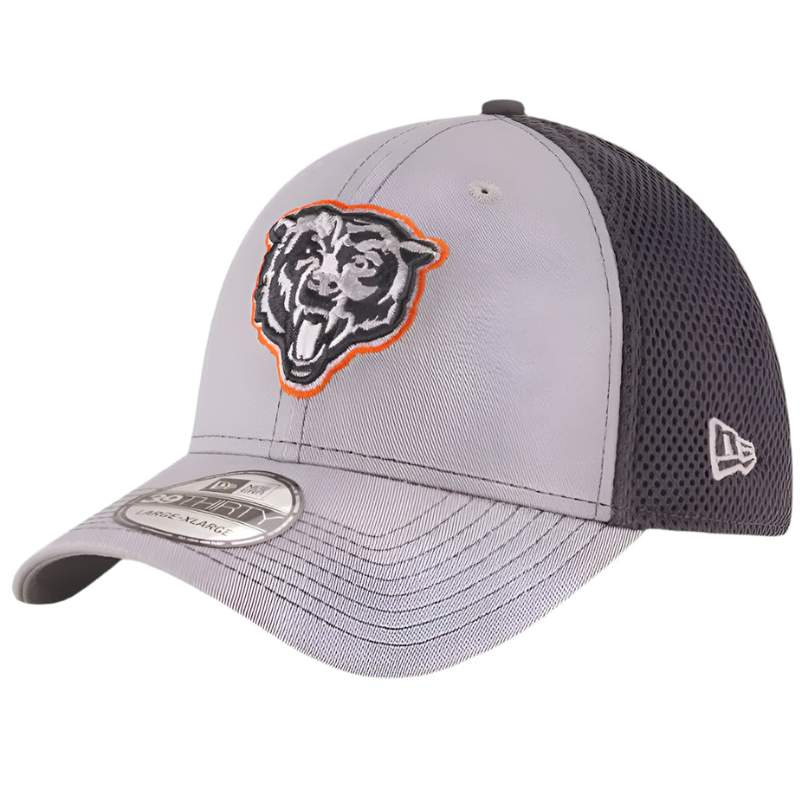 New Era Chicago Bears Mens Grey Grayed Out Neo 39THIRTY Flex Hat