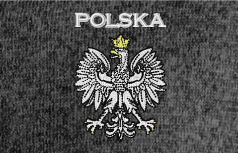 Polska Antigua Fortune Full Zip Jacket - Smoke Heather White