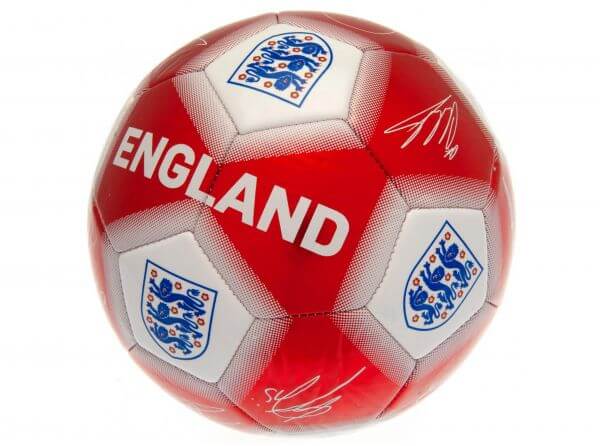 Regular Size 5 Soccer Ball England White and Red