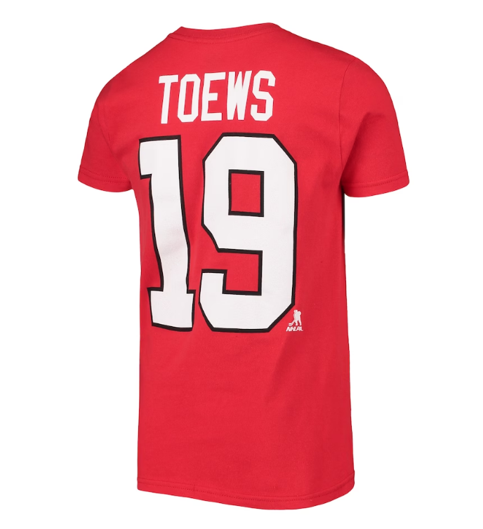 MENS Chicago Blackhawks Jonathan Toews #19 T-Shirt NHL Reebok Tee