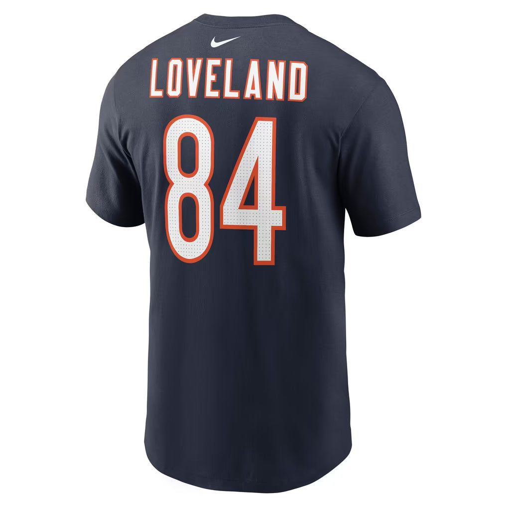 Chicago Bears Colston Loveland Nike Name & Number T-Shirt - Navy