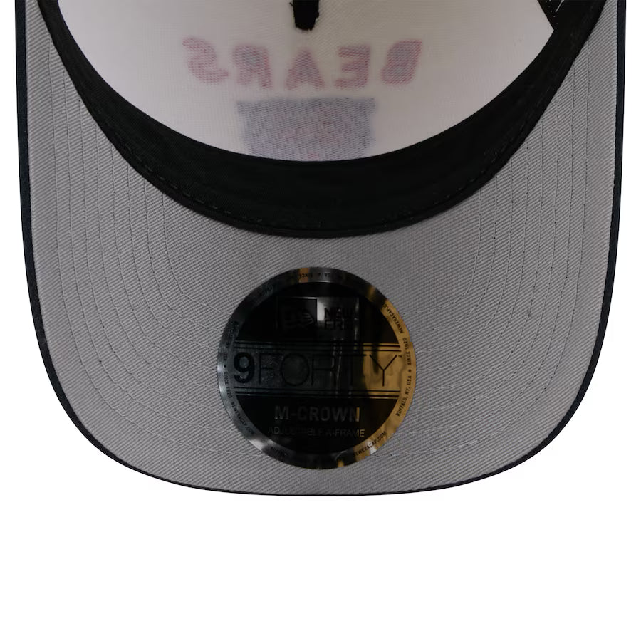 Men's New Era Cream/Navy Chicago Bears 2025 NFL Draft A-Frame 9FIFTY Snapback Hat