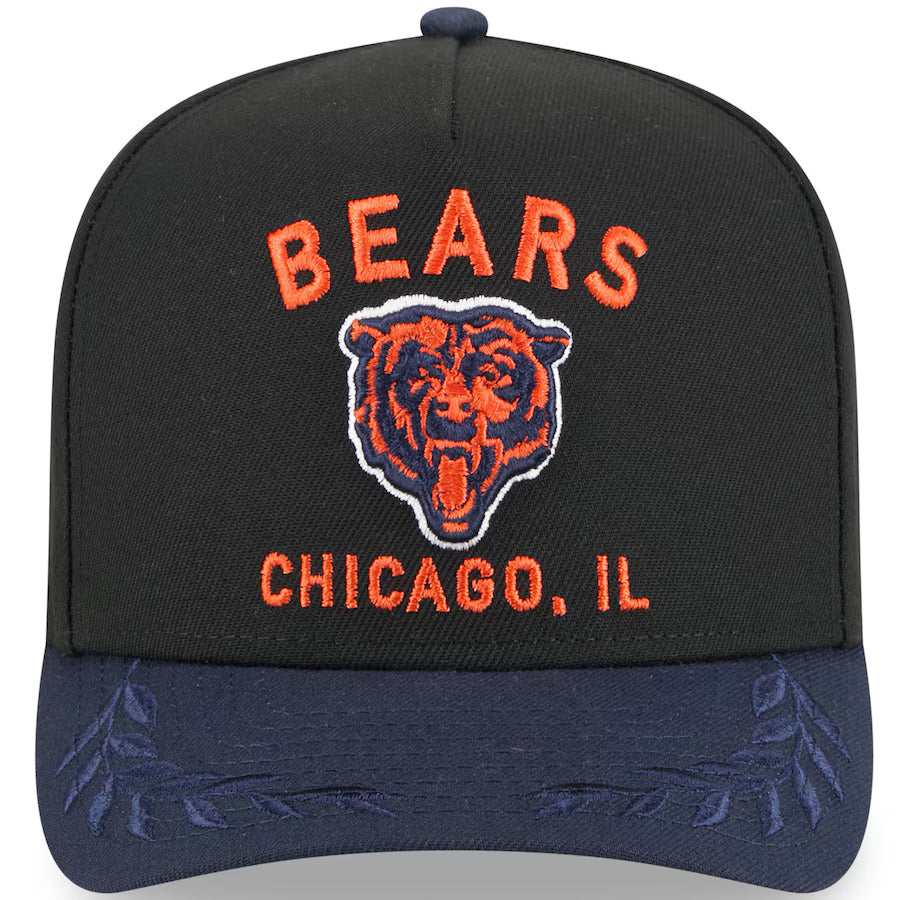 Chicago Bears New Era 2025 NFL Draft A-Frame 9FIFTY Snapback Hat - Black/Navy
