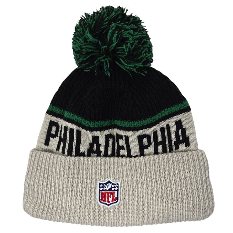 Philadelphia Eagles Men’s Historic New Era 2024 Knit Pom Hat