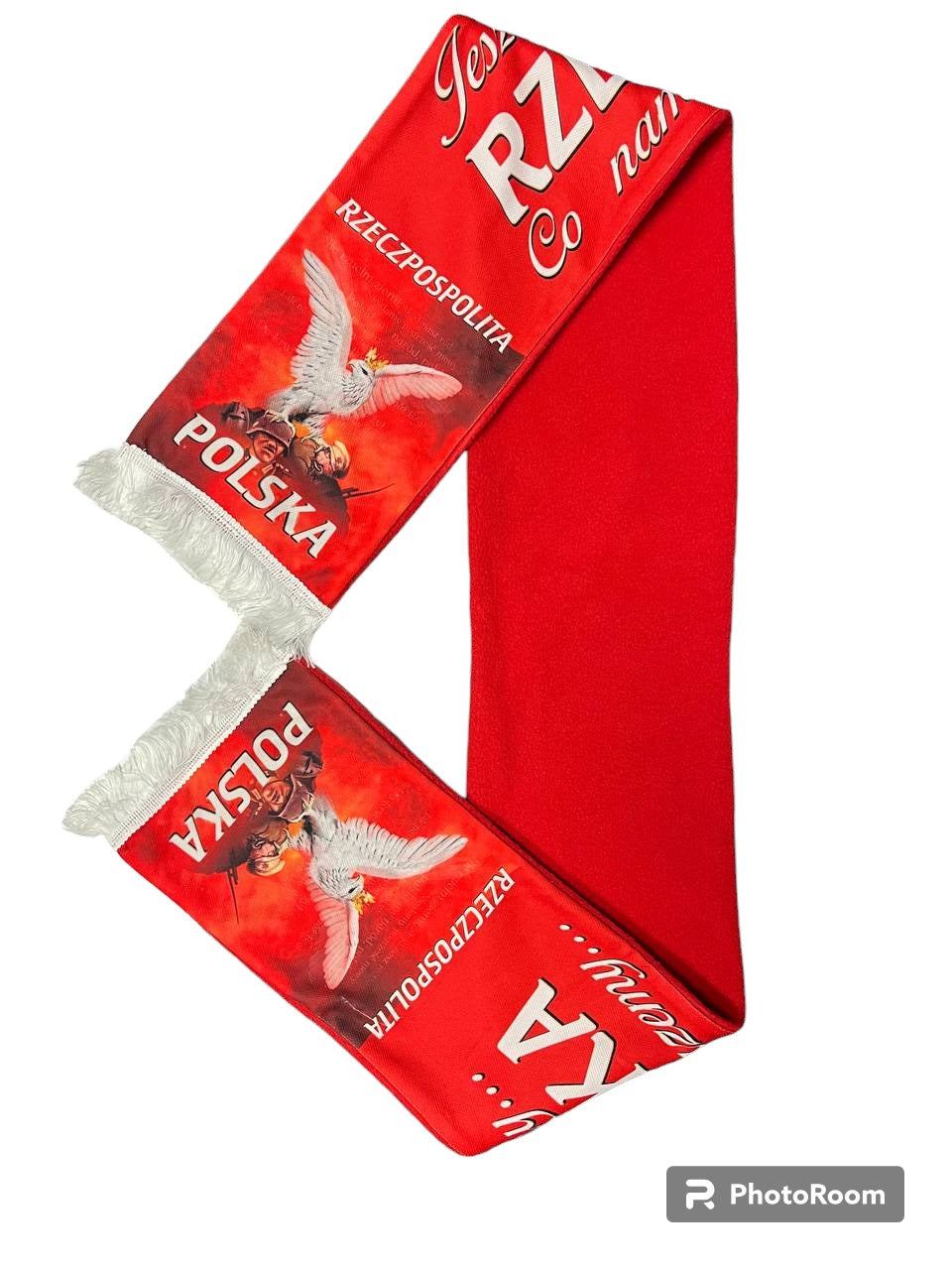Polska Scarf "Rzeczpospolita Polska" Red White Polish