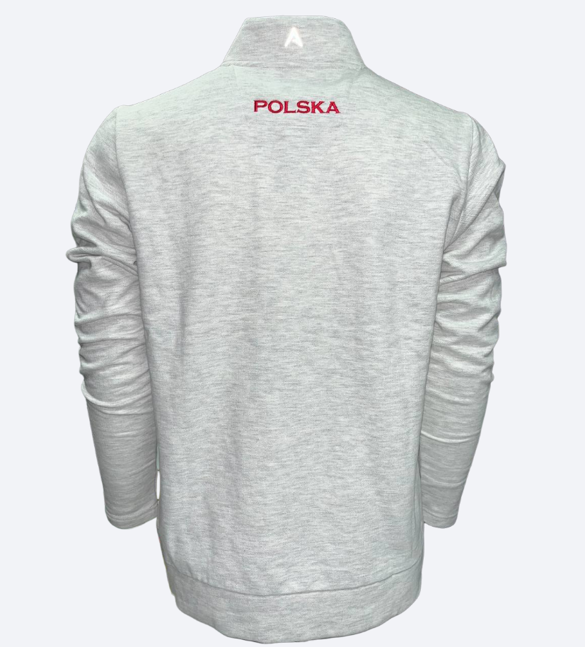 Polska Polish Antigua Gambit 1/4 - Zip Jacket Smoke White