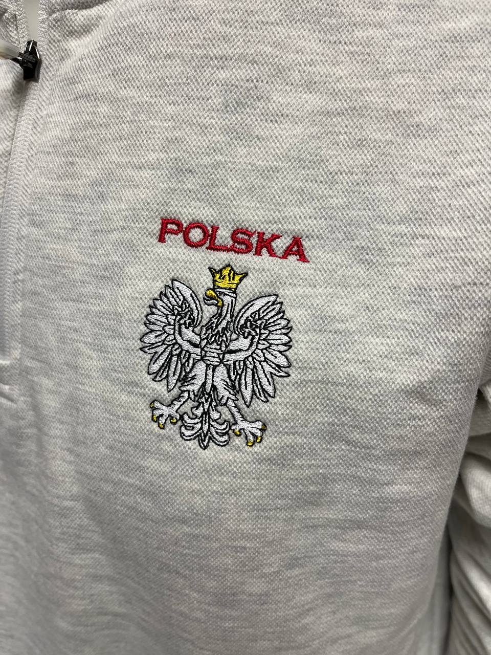 Polska Polish Antigua Gambit 1/4 - Zip Jacket Smoke White
