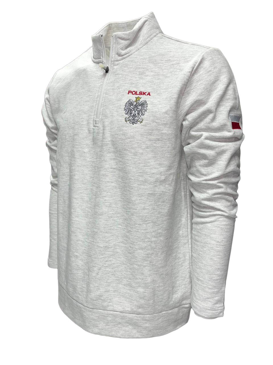 Polska Antigua Gambit 1/4 Zip Jacket - Smoke White