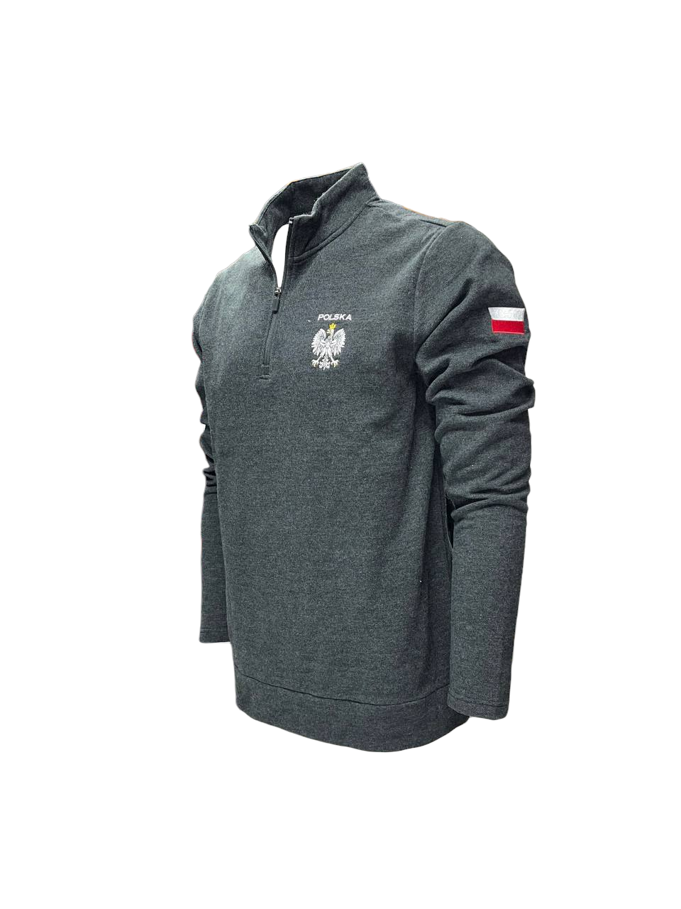 Polska Polish Antigua Gambit 1/4 - Zip Jacket Heather Black