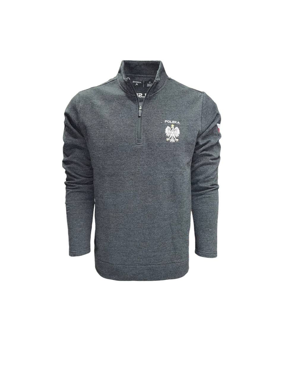Polska Antigua Gambit 1/4 Zip Jacket - Heather Black
