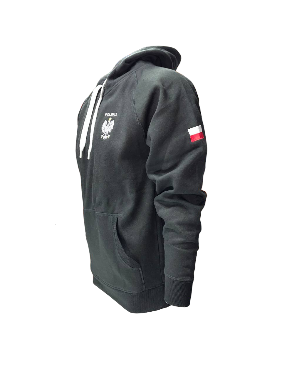 Embroidered Polish Eagle/Flag Polska Hoodie Red&Black&White