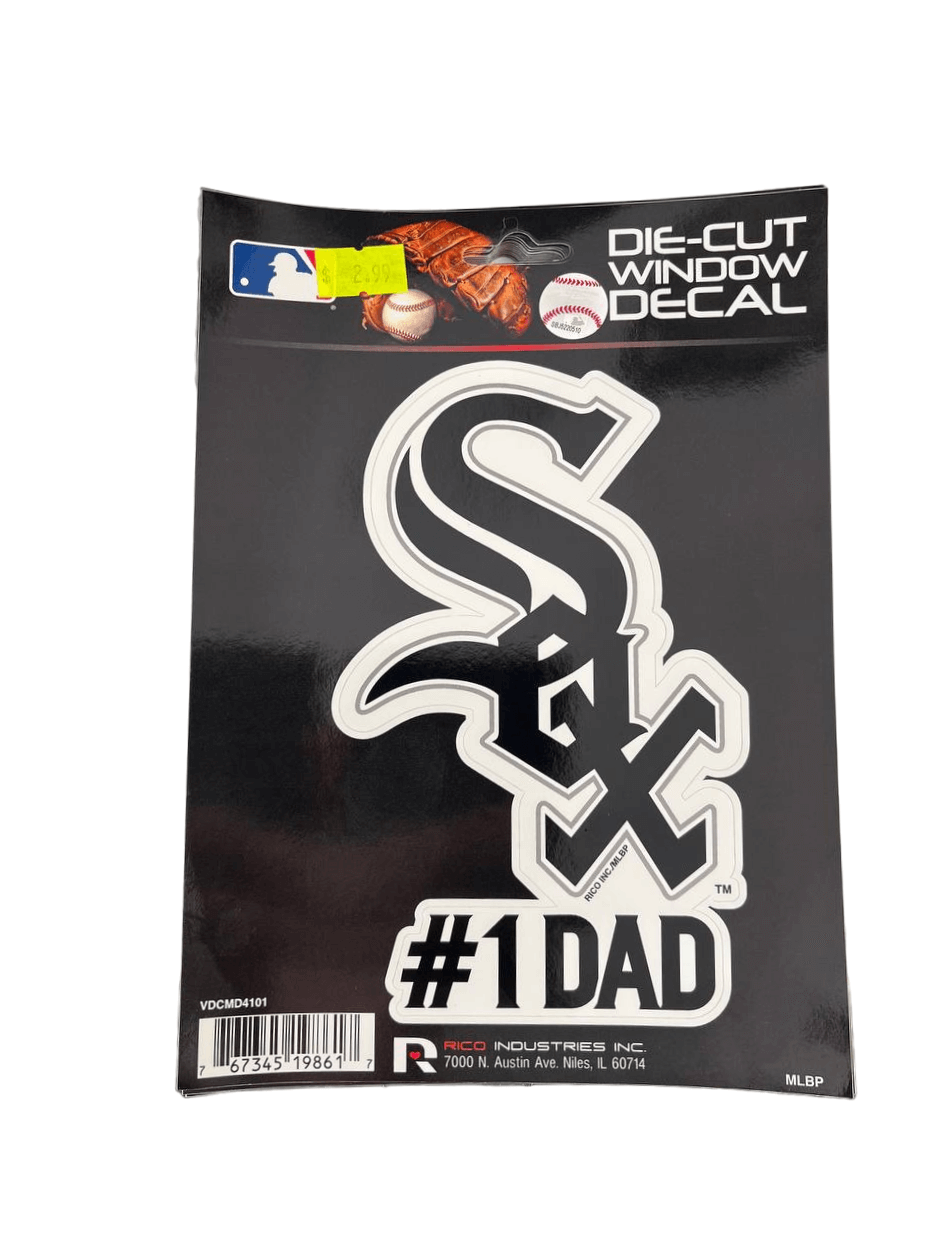 Bulk of Die-Cut Window Decal White Sox 12 Pack
