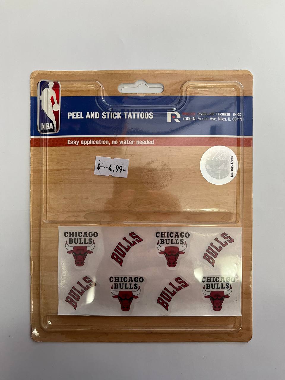 Chicago Bulls Peel and Stick Tattoos