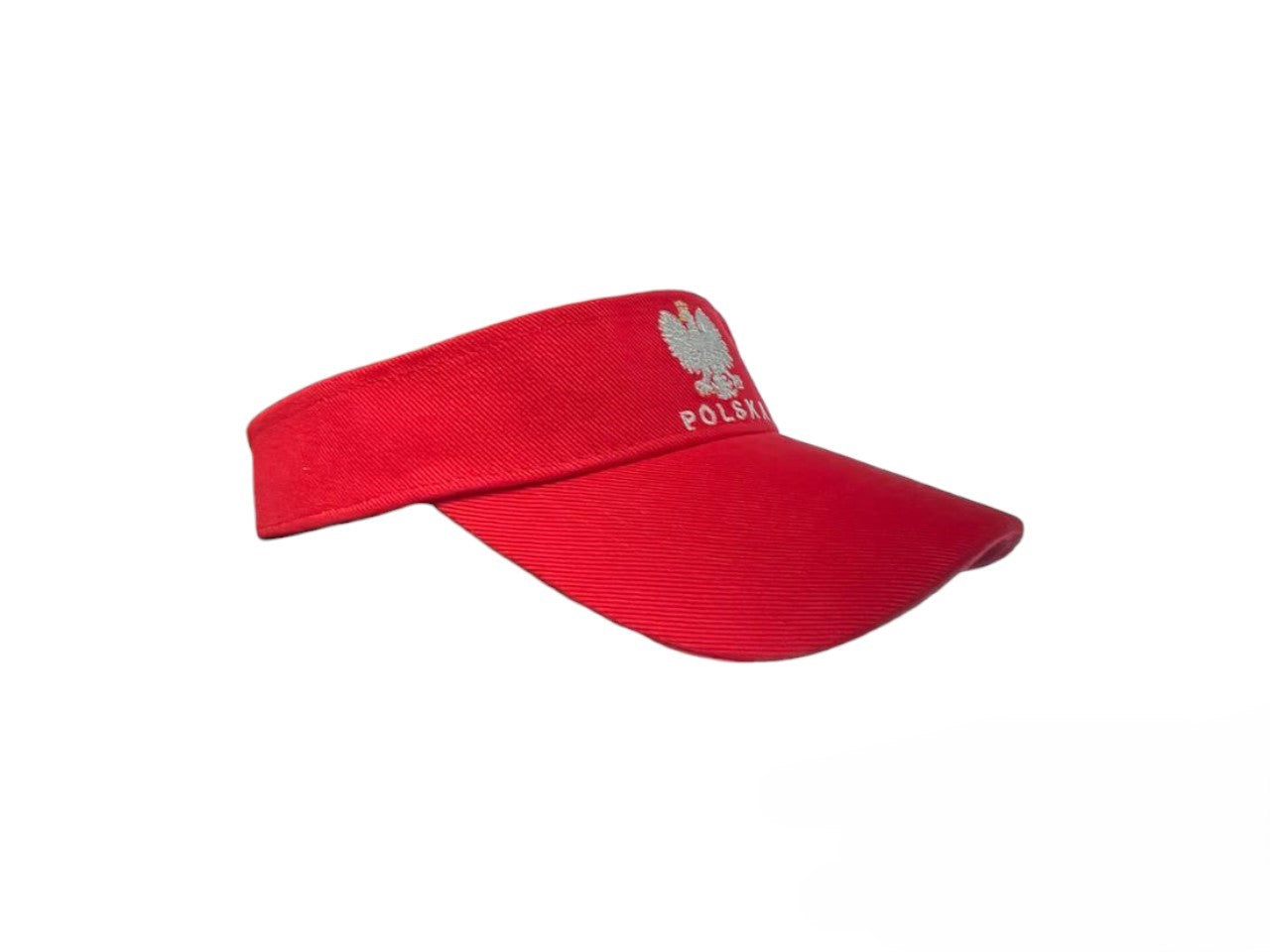 Poland Adult Adjustable Visor w/Eagle - Red Polska