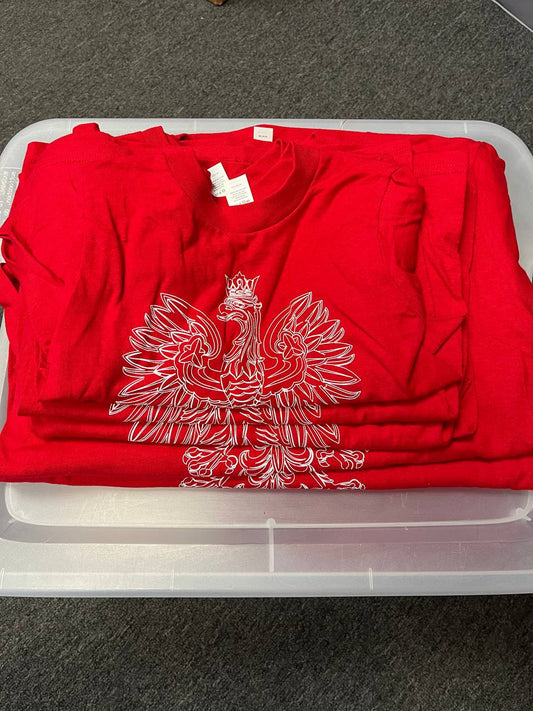 Bulk of Youth Polish Eagle Print T-Shirt Polska Red/White 15 Pack