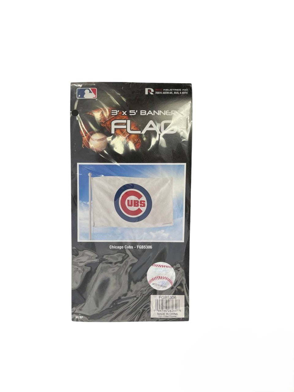 Chicago Cubs 3' x 5' White Logo Banner Flag by Rico