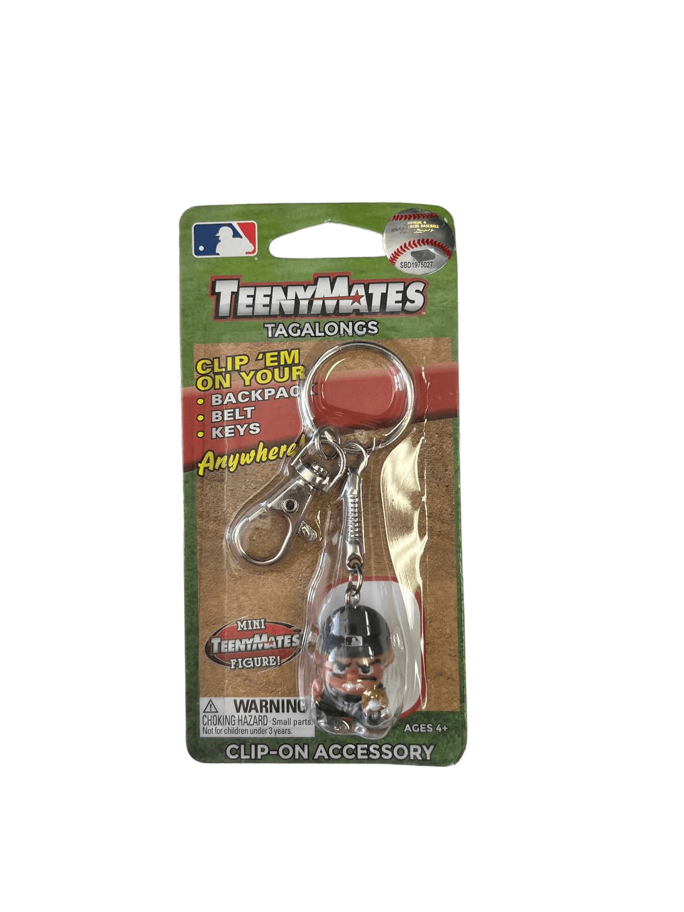 MLB Teenymates Tagalong Key Chain With Clip Chicago White Sox Key Chain