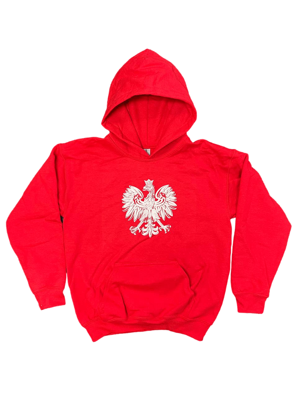 Bulk of Polish Hoodie Youth With Polska National Eagle Printed Red/White/Charcoal 10 Pack