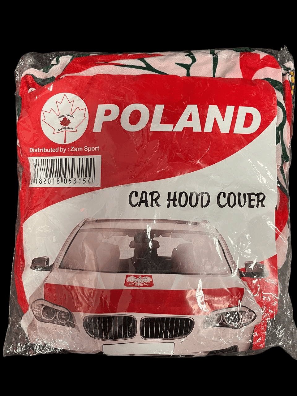Polska Car Hood Cover Polish Flag red/white