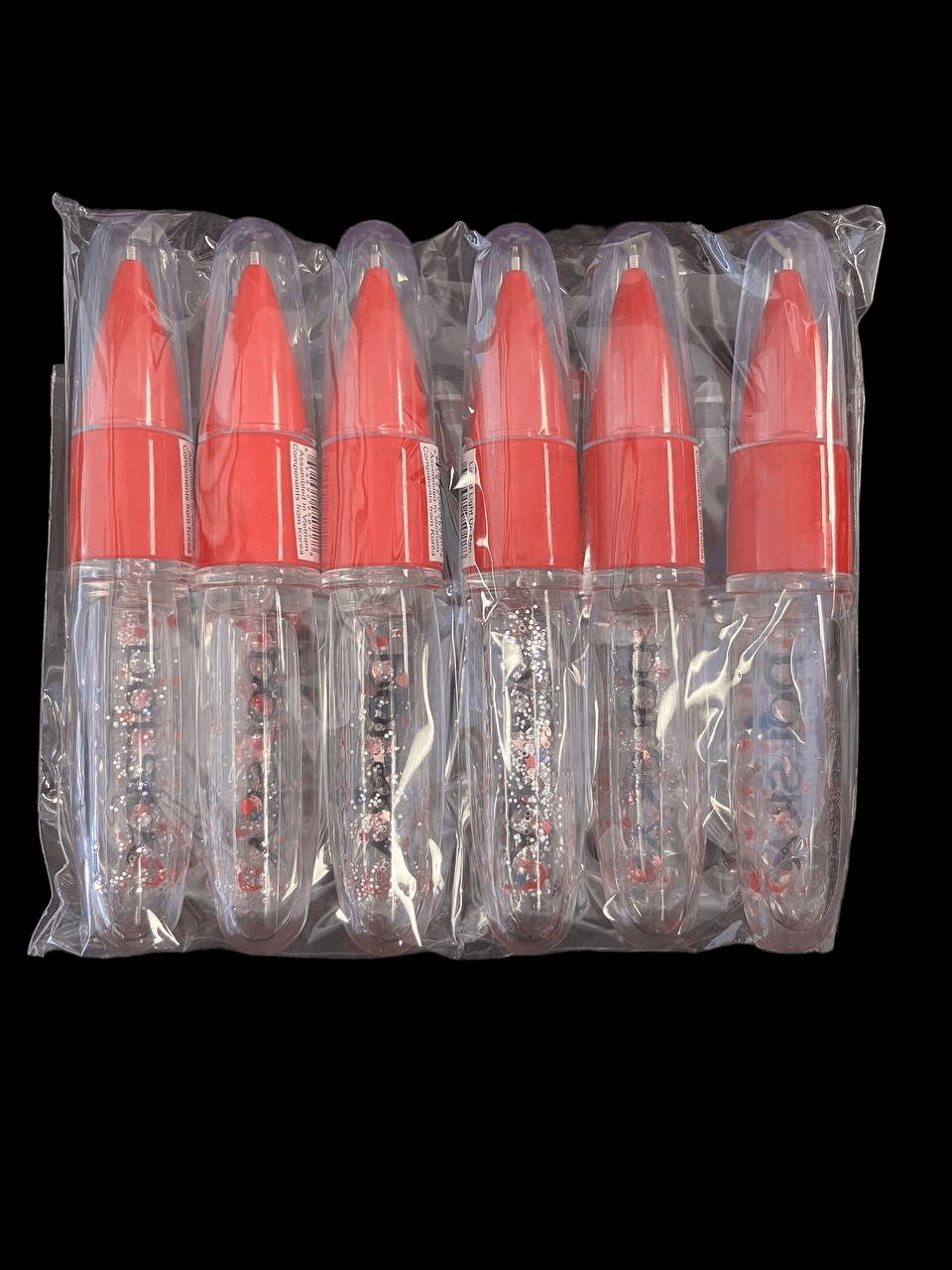 Bulk Of Poland Pens Red and White Polska sign Glitter 12 Pack