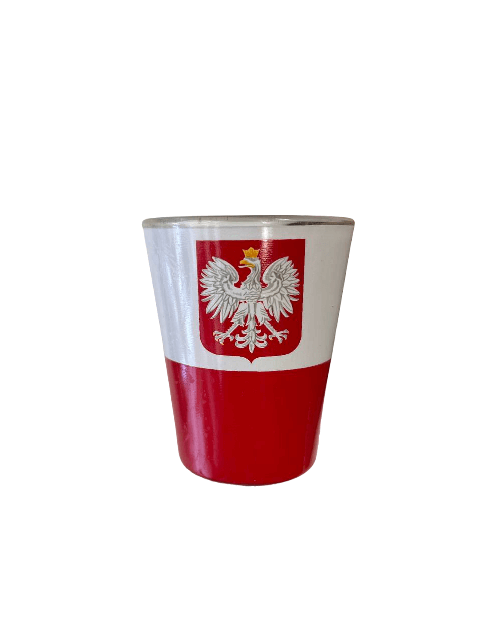 Bulk of Polish Eagle Crest Shot Glass Drinking Glass Poland 12 Pack