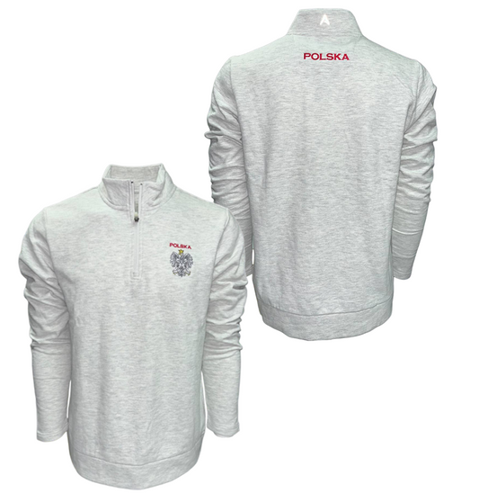 Polska Antigua Gambit 1/4 Zip Jacket - Smoke White