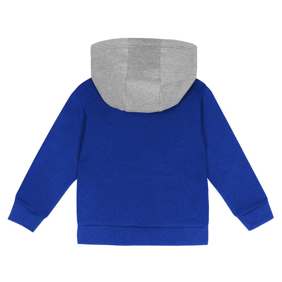 Chicago Cubs Toddler Wind Up Pullover Hoodie and Sweatpants Set - Heather Gray/Royal