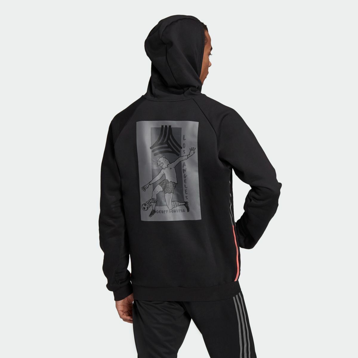 adidas Men's TAN Logo Geoff Gouveia Black Hoodie