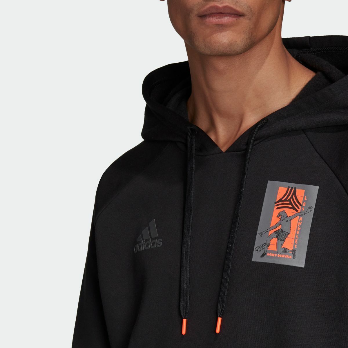 adidas Men's TAN Logo Geoff Gouveia Black Hoodie