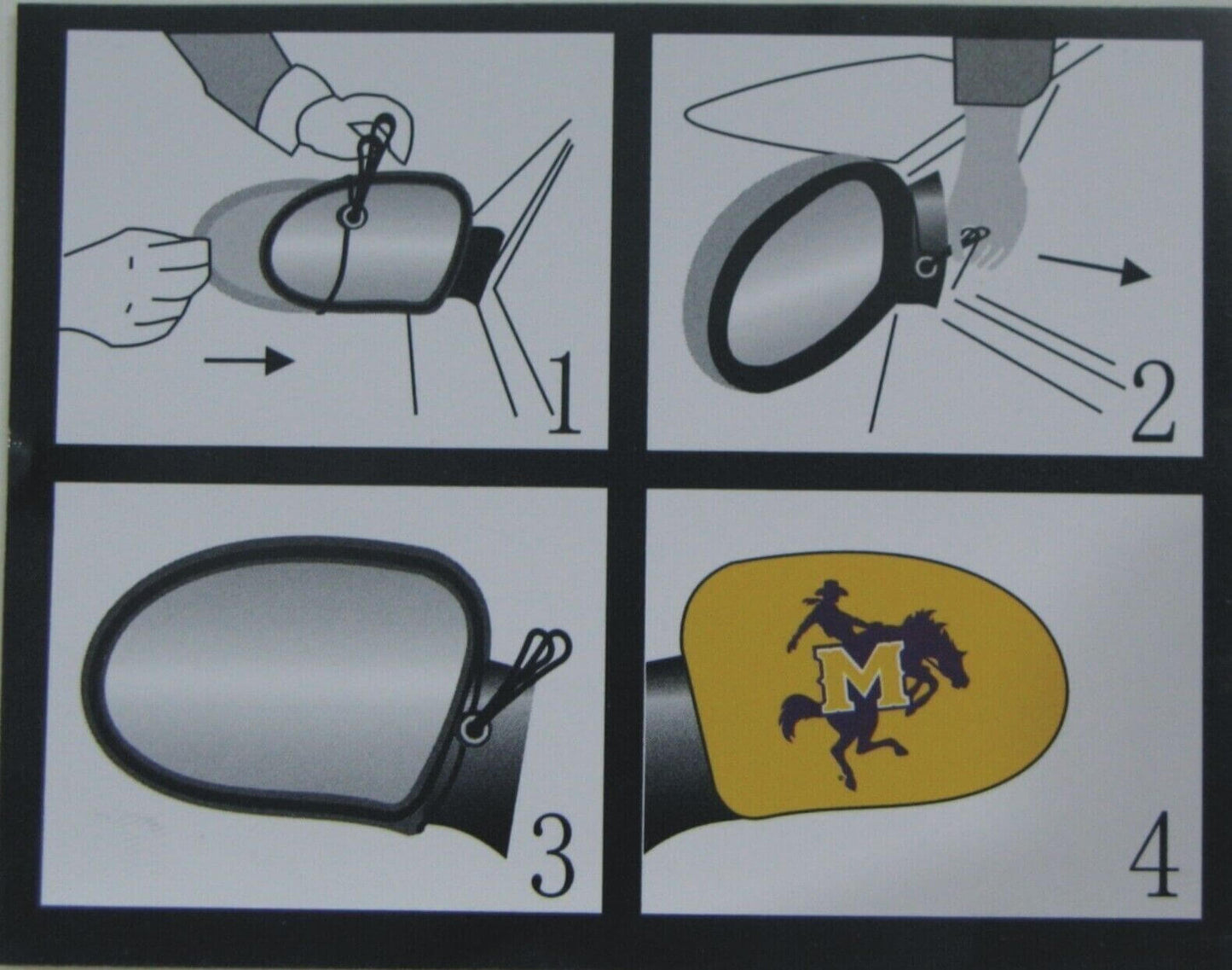 Bulk of Poland Polska Flag Decorative Car Mirror Cover Pair 12 pack