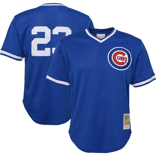 Chicago Cubs Sandberg Mitchell & Ness Youth Batting Practice Jersey