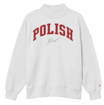 Polish Girl Pullover Crewneck - White