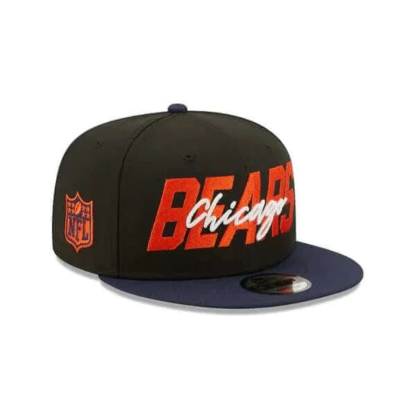 Chicago Bears Adult New Era 2022 NFL Draft 9FIFTY Snapback Adjustable Hat - Black/Navy