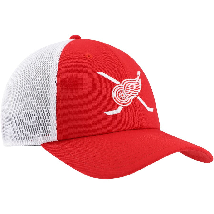 Men's Detroit Red Wings adidas Red/White Cross Sticks Trucker Adjustable Hat