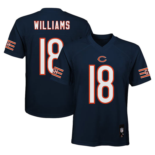 Youth Chicago Bears Caleb Williams Navy Replica Player Jersey