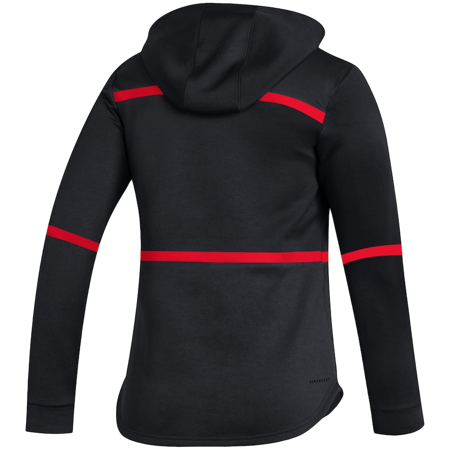 Chicago Blackhawks Women's Under the Lights Adidas AEROREADY Black Pullover Hoodie
