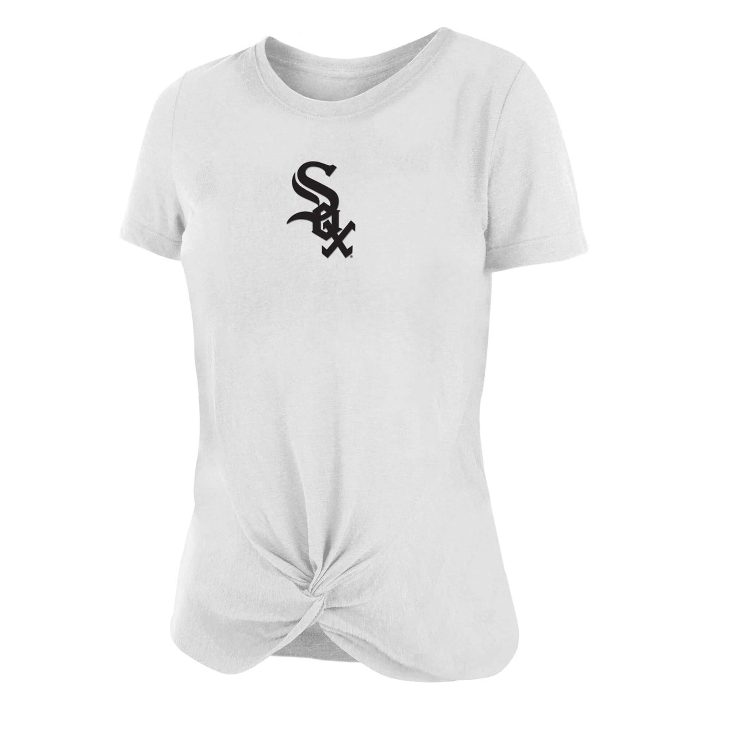 Chicago White Sox New Era Women's 2-Hit Front Twist Burnout T-Shirt - White