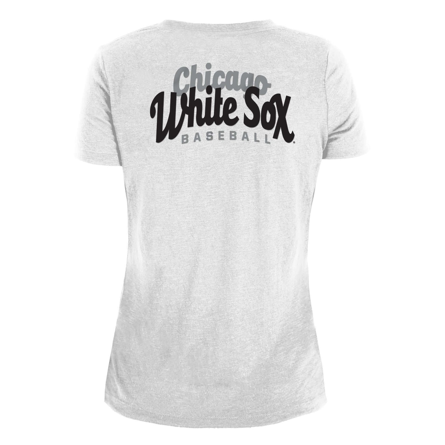 Chicago White Sox New Era Women's 2-Hit Front Twist Burnout T-Shirt - White