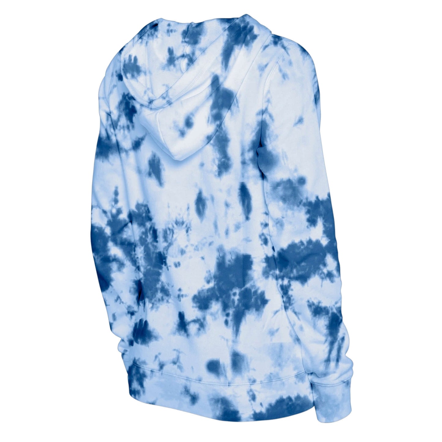 Chicago Cubs New Era Women's Tie-Dye Fleece Full-Zip Hoodie - Royal