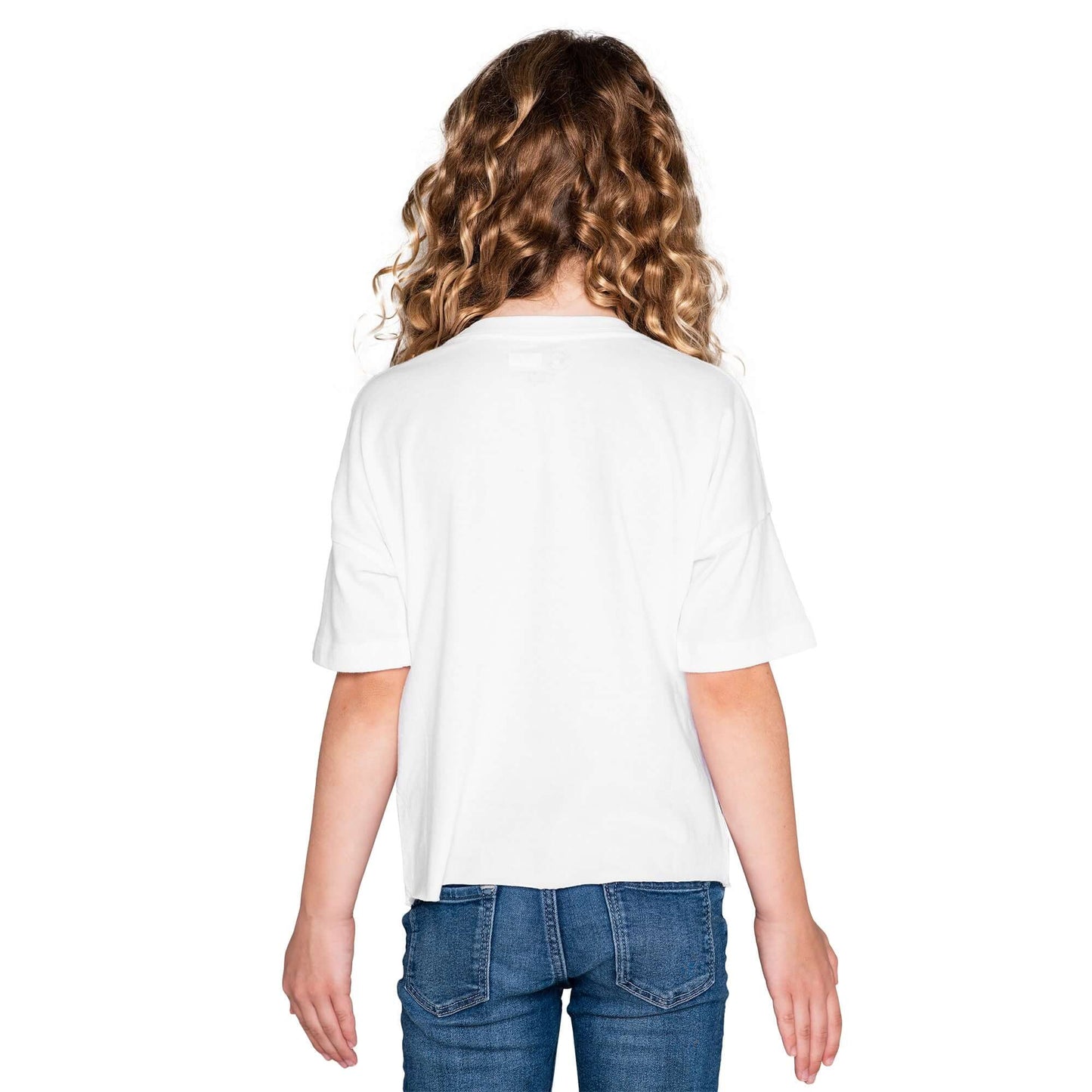 Chicago White Sox Girls/KIDS Youth Flip Sequin Heart Crop Top - White