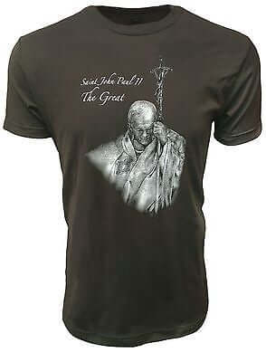Saint John Paul II 2nd "The Great" Pope T-Shirt Catholic Church Pride Tee