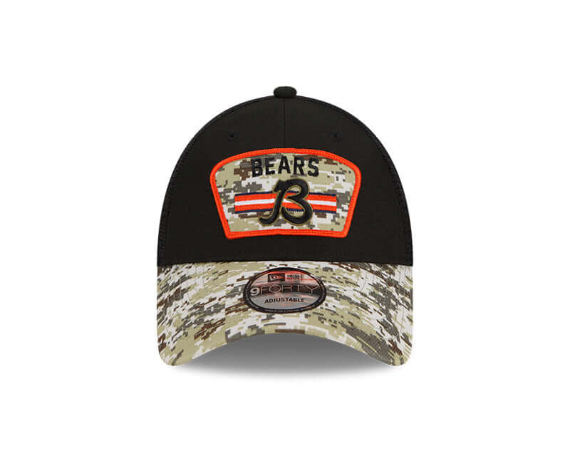 Chicago Bears New Era 9FORTY 2021 Salute to Service "B" Adjustable Hat
