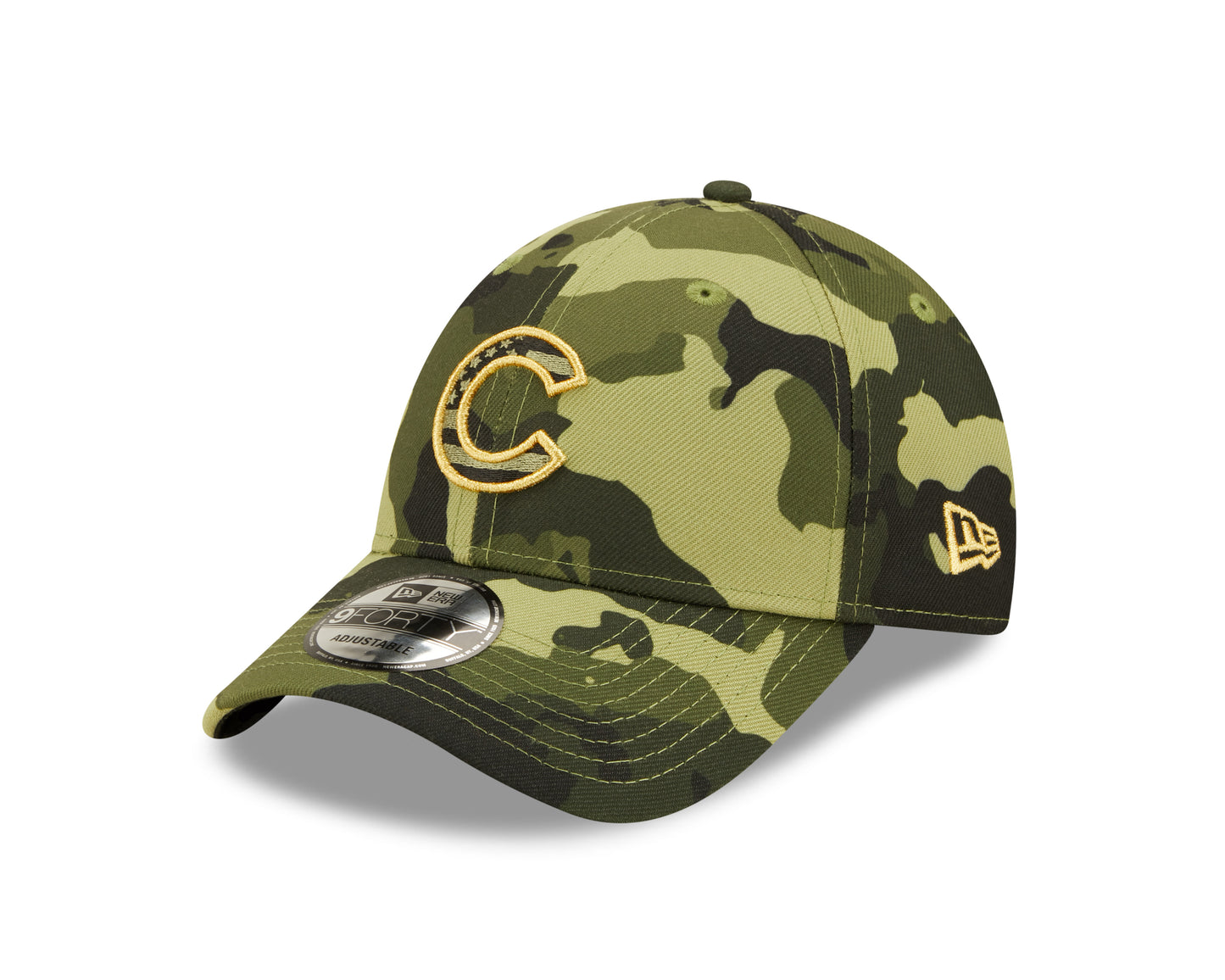 Chicago Cubs New Era 2022 Armed Forces Day 9FORTY Adjustable Cap - Camo