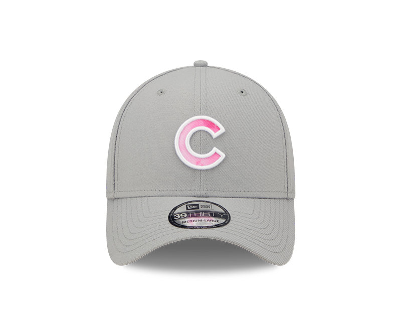 Chicago Cubs New Era 39THIRTY Adult's 2022 Mother's Day Gray/Pink Fitted Cap