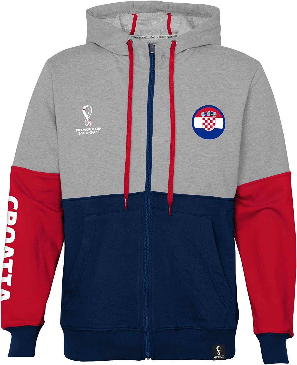 Croatia Men's FIFA World Cup Country Contrast Panel Fleece Hood