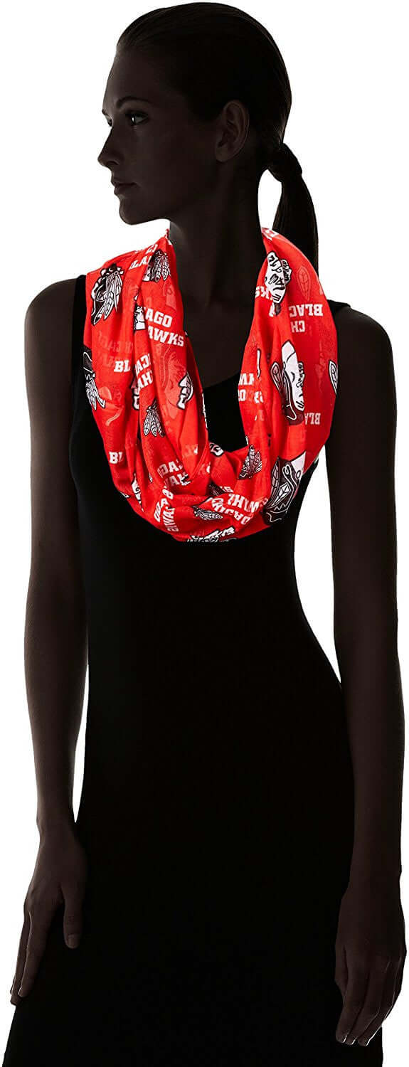 Chicago Blackhawks Women's Team Logo Infinity Scarf