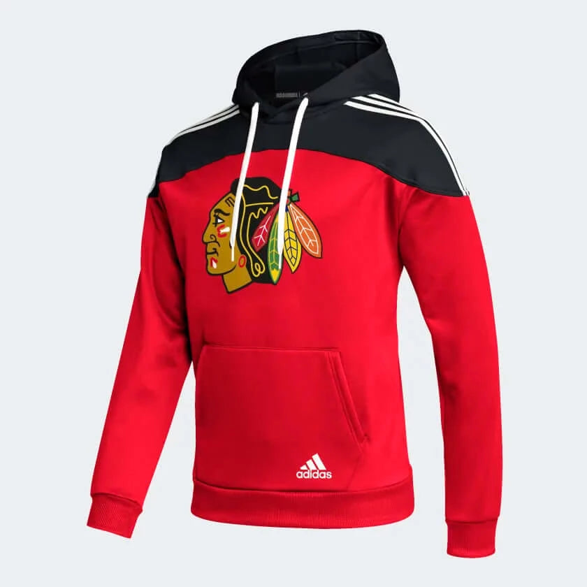 Fanatics Branded NHL Chicago Blackhawks Vintage Wash Storm Gray Pullover Hoodie, Men's, Medium