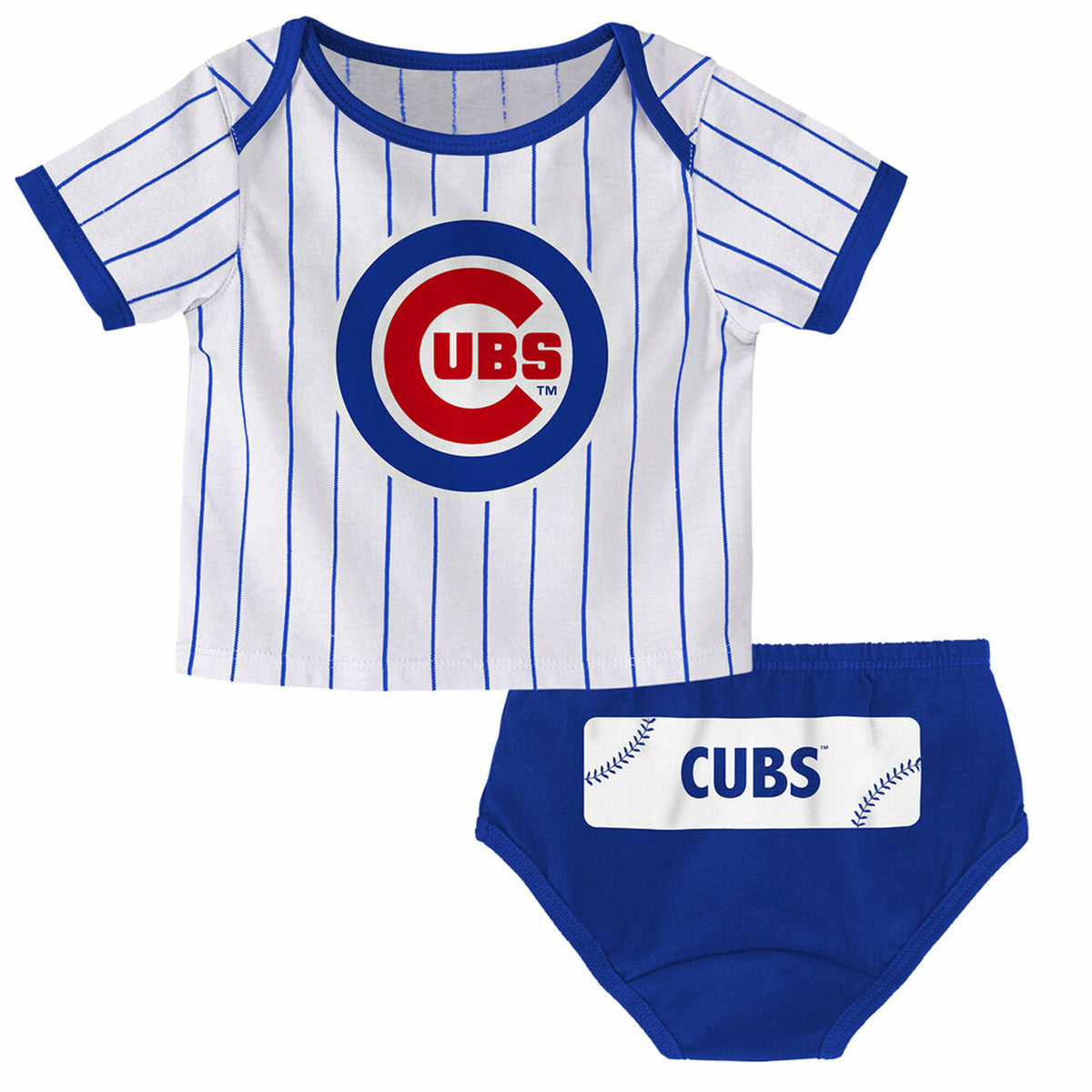 Chicago Cubs Newborn / Infant Relay Short Sleeve Tee & Diaper Set