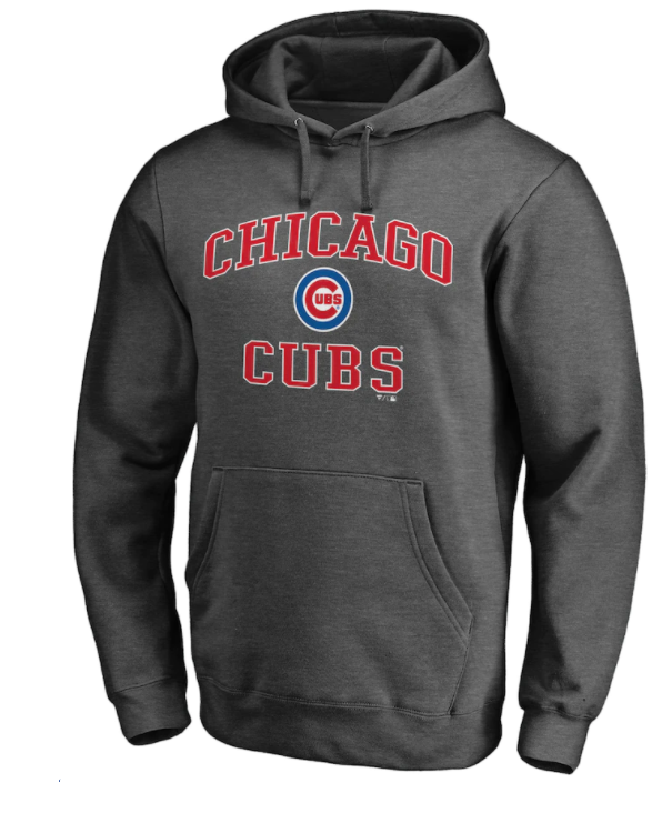 Chicago Cubs Heart & Soul Hoodie Pullover Deep Charcoal